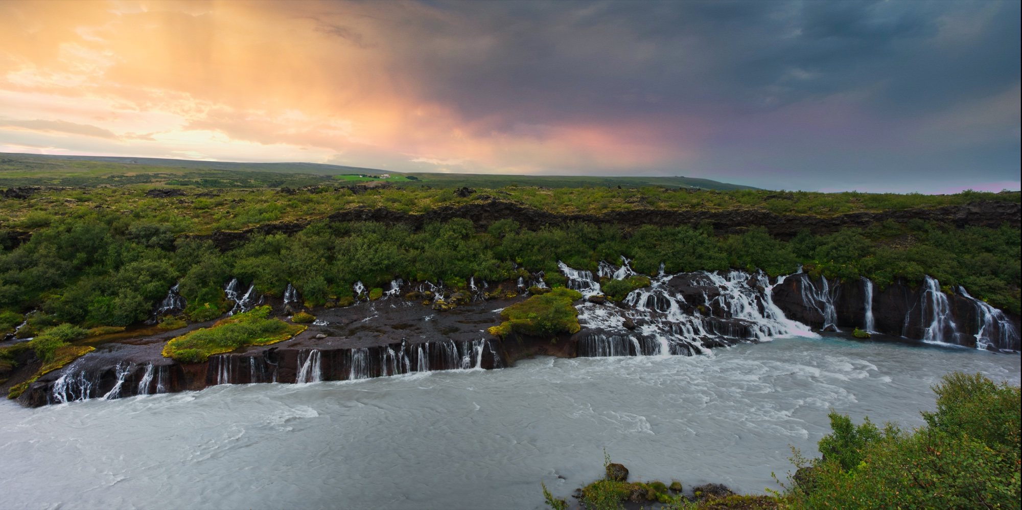 A Painting of Ice and Fire — Hraunfossar, Borgarfjörður — West Iceland, fine art photography print by Daniel Hákon